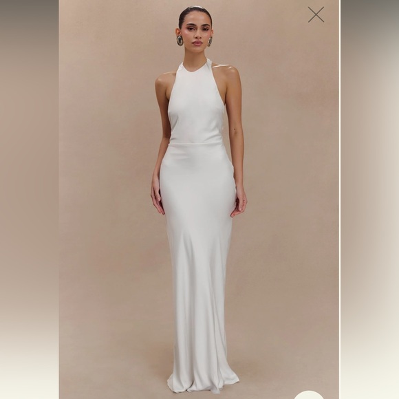 NWT Rinna Satin Halter Gown - Picture 1 of 5